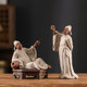 Chinese Zen-Style Historical Figure Statue Home Study Desk Display Shelf Decoration Ceramic Crafts Laozi Figurine