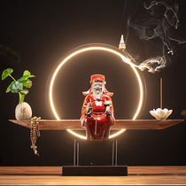 Shoutaoren new Chinese-style lighting revert to the God of Wealth ornaments Zhaocai Buddha statue office decoration opening gifts