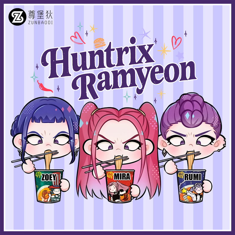 Kpop Hunter Girl Group Merchandise Cartoon Parody T-Shirt Zoe Mila Lumie Anime Student Casual Half-Sleeve