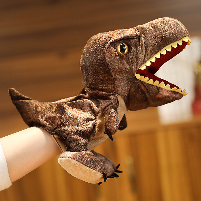 Cute Dinosaur Plush Shark Hand Puppet Tyrannosaurus Rex Hand Puppet with Movable Shark Mouth Toy Prop Children's Gift Cute Dinosaur Plush Shark Hand Puppet Tyrannosaurus Rex Hand Puppet with Movable Shark Mouth Toy Prop Children's Gift
