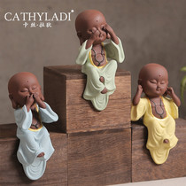 Cathyladi purple sand creative tea pet household Zen tea ceremony zero with ornaments office gift high-grade decorations