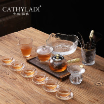Cathyladi simple glass Kung Fu Tea Set Home Office set tea maker tea cup Japanese tea ceremony