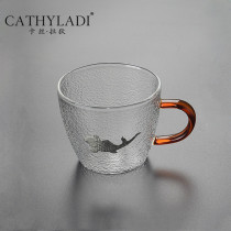 Cathyladi tea kung fu tea set Japanese hammer glass large tea master Cup transparent tea set Single Cup