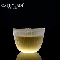 Cathyladi household living room glass glass tea master cup glass handmade tea cup single cup light luxury kung fu tea set