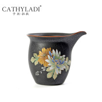 Cathyladi black pottery thickened Road Cup household ceramic kiln uniform Cup Tea Tea Tea Tea set high temperature resistant tea set