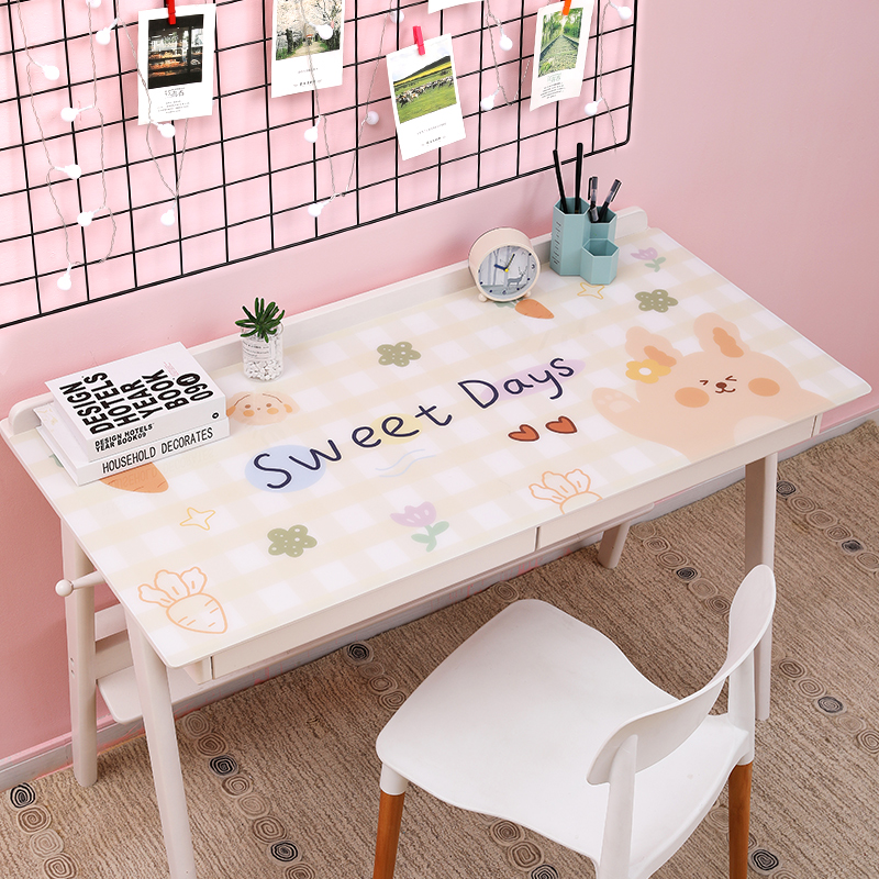 Table mat pvc tablecloth waterproof table mat student study homework office table mat ins children's dormitory table mat