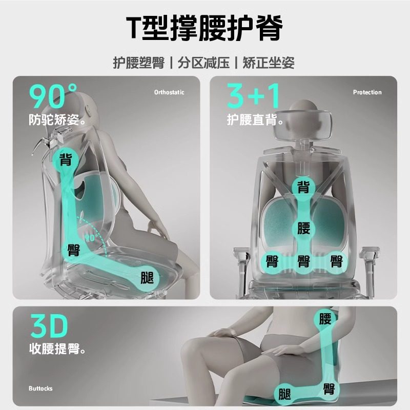 Lumbar Support Cushion, Office Essential for Long Sitting, Chair Cushion, Lumbar Support, Hip Shaping, Posture Correction, Student Seat Cushion, Lumbar Support