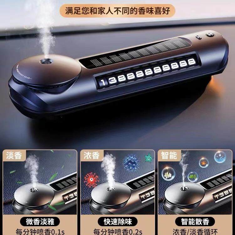 Car Air Freshener Solar-Powered Car Perfume Automatic Fragrance Diffuser for Car Interior Light Fragrance High-End Ornament New Model 97648