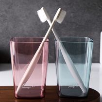 Nordic transparent mouthwash cup student dormitory home portable plastic childrens toothbrush cylinder couple simple toothbrushing cup