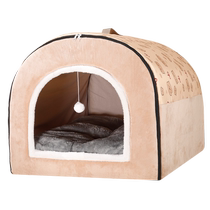 Dog house winter warm dog house removable and washable suitable for all seasons large dog house type cat house pet sleeping supplies