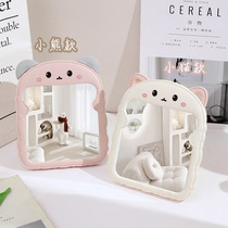 Cosmetic mirror cute home portable desktop standable small mirror student dormitory wall-mounted dressing table princess mirror
