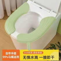 Waterproof toilet mat four-season portable toilet mat waterproof and wipeable high-end toilet silicone mat universal and warm