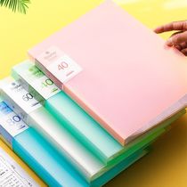 Folder information book multi-layer large-capacity certificate book transparent insertion test paper storage