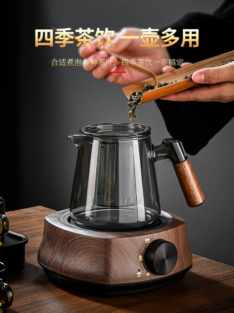Electric Ceramic Stove Tea Maker 2025 New Model Household Glass Tea Kettle Thickened Heat-Resistant Tea Stove Office Health Pot