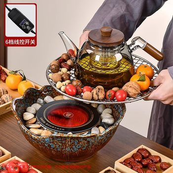 Winter Tea Brewing with a Stove 2025 New Model Indoor Electric Stove Ceramic Stove Plug-In Glass Tea Brewing and Heating Stove Complete Set