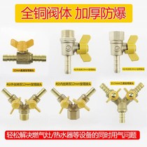 Gas pipe Y-type three-way valve liquefied gas gas pipe one-point two-way switch connector pneumatic small ball valve accessories