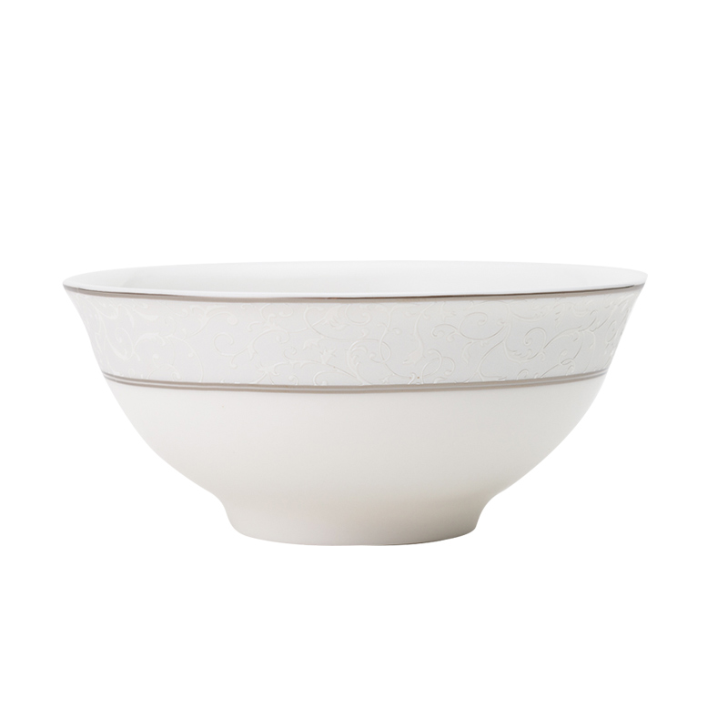 Ronda about ipads porcelain tableware Barcelona 4.5 inch bowl of rice bowls embossed white gold bowls of household jobs