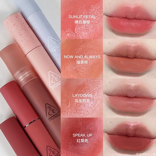 3CE, матовый блеск для губ, помада, полупрозрачная растушевка, интенсивное увлажнение