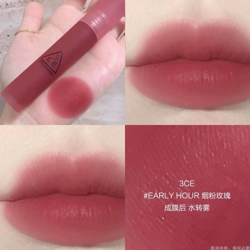 3ce Sanxi Jade Water Mist Lip Glaze средний образец укладки, сепия, тепло, небольшой, длительный, с антипригарным покрытием, бесплатная пробная версия