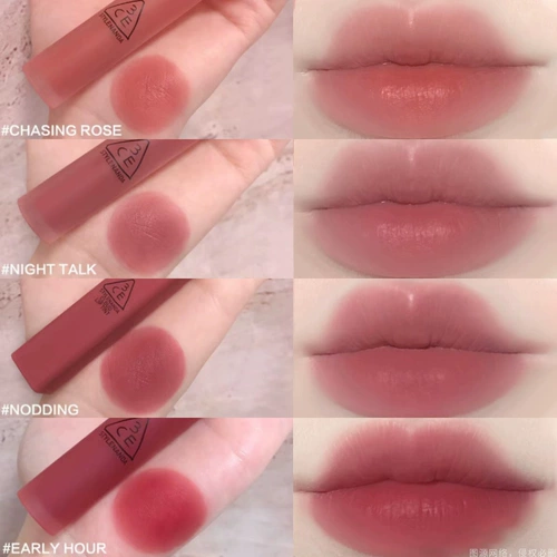 3ce Sanxi Jade Water Mist Lip Glaze средний образец укладки, сепия, тепло, небольшой, длительный, с антипригарным покрытием, бесплатная пробная версия