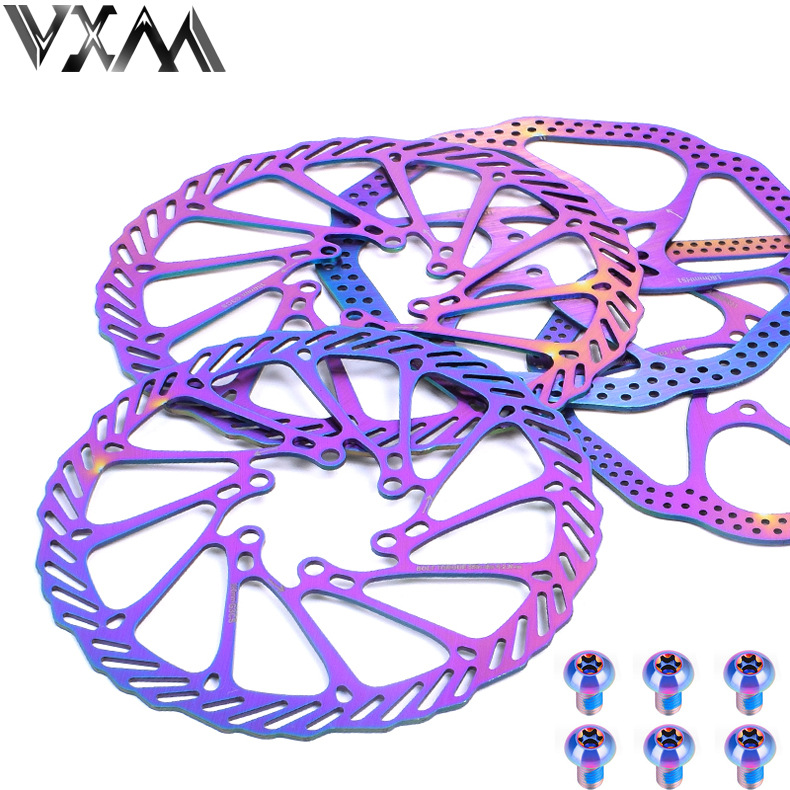 Bicycle disc brake HS1 G3 160mm mountain bike hollow colorful disc brake six-pin brake