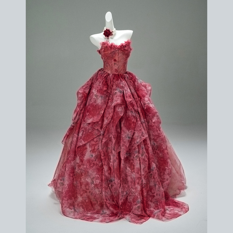 Cross Queen | Nanzhenghong 25 New Large Skirt Art Test Vocal Birthday One-Shoulder Adult Ceremony Dress