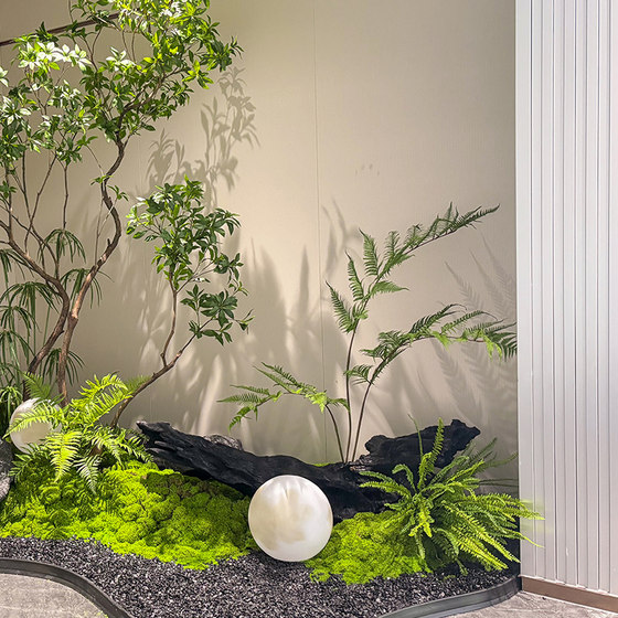 High-Quality Artificial Horsewood Green Plant for Landscaping, Window Display, Indoor Banyan Tree Decoration, Large Artificial Tree, Simple Landscape