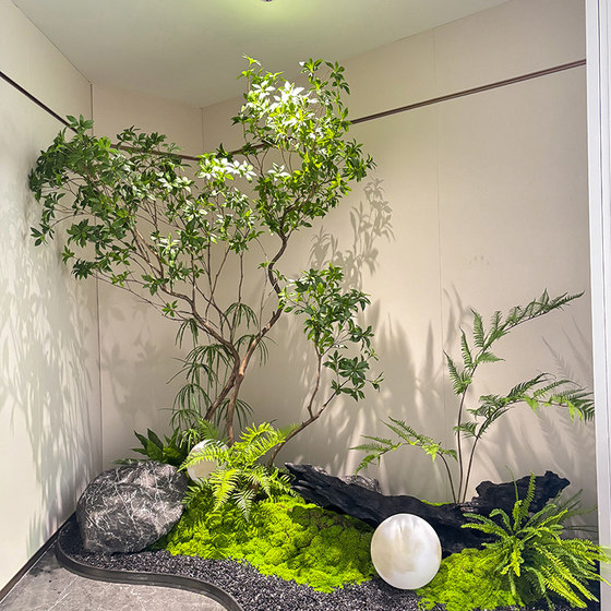 High-Quality Artificial Horsewood Green Plant for Landscaping, Window Display, Indoor Banyan Tree Decoration, Large Artificial Tree, Simple Landscape