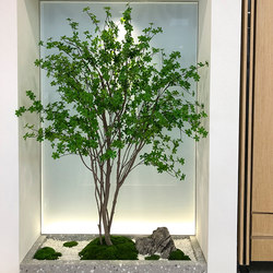 Simulated Hanging Clock Tree Window Horse Drunken Wood Scandinavian Decoration Large Artificial Tree Landscaping Combination Green Plant Indoor and Outdoor Horse Drunken Wood