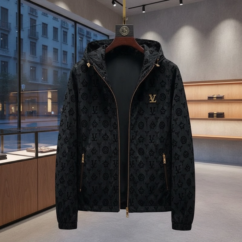 Hong Kong Lv K Spring and Autumn Men's American-Style High-End Luxury Classic Shenzhen Nanyou Brand High-Replica Trendy Jacket Coat