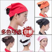 Headscarf Woman Baotou Kitchen Chef Hat Workhat Breathable Summer West Restaurant Attendant Catering for men and women