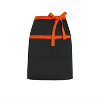 Футболка-фартук черно-оранжевая короткая