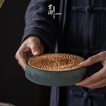 Ceramic rattan chicot water storage raising pot black pottery pot tobuild water tea totea table dry bubble pan teapot zero fit