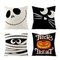 Linen Throw PillowCase Print Sofa Square Cushion Cover Decor