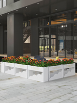 Iron outdoor flower box combination commercial street custom flower bed square flower pond sales department municipal flower trough fence partition