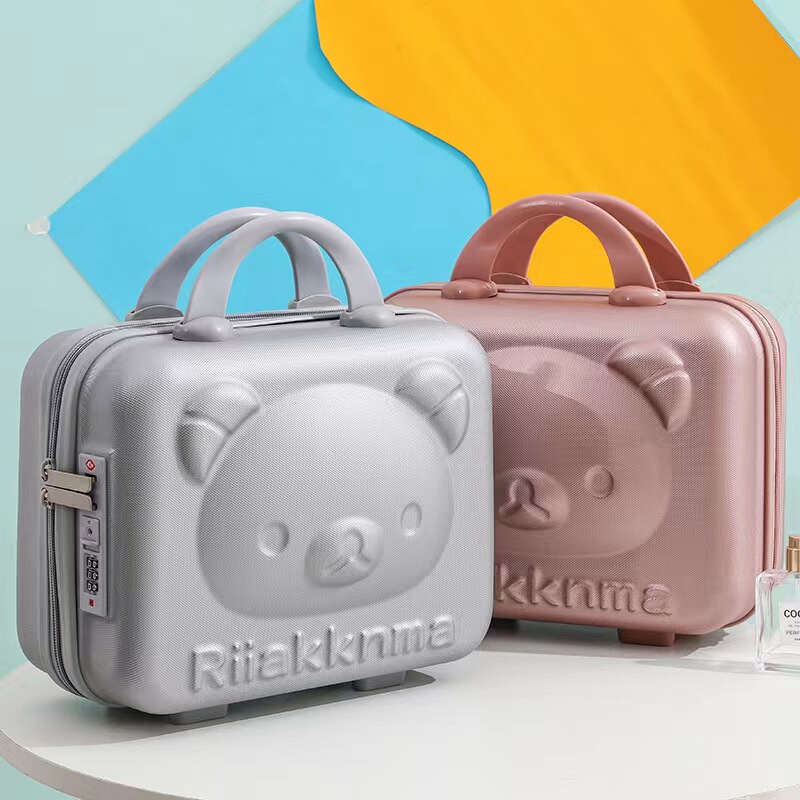 Luggage Add-On Bag with Bear Souvenir Makeup Organizer 14inch Suitcase with Lock Hard Shell Luggage Add-On Bag with Bear Souvenir Makeup Organizer 14inch Suitcase with Lock Hard Shell