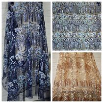 Upscale online yarn Lace Embroidery Fabric Flow Subright Sheet Embroidered Lace Cloth Dress Dress Out of clothing
