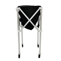 Portable Folding Tennis Cart Tennis Equipment Supplies Wheeled Mobile Ball Frame Tennis Storage Cart