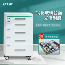 Dental mobile side cabinet Oral clinic beauty medical stainless steel wooden storage special cabinet trolley manufacturer
