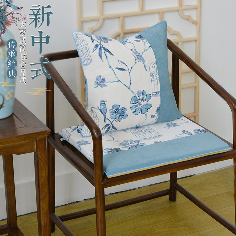Chinese style chair cushion Chinese wind with backrest All season universal red wood tea table dining chair cushion cushion chair cushion customised