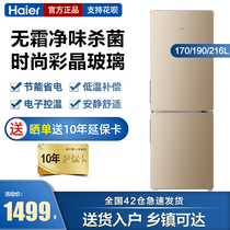 Haier 170 liters 190L small two-door two-door home rental energy-saving silent air-cooled frost-free refrigerator WDCO