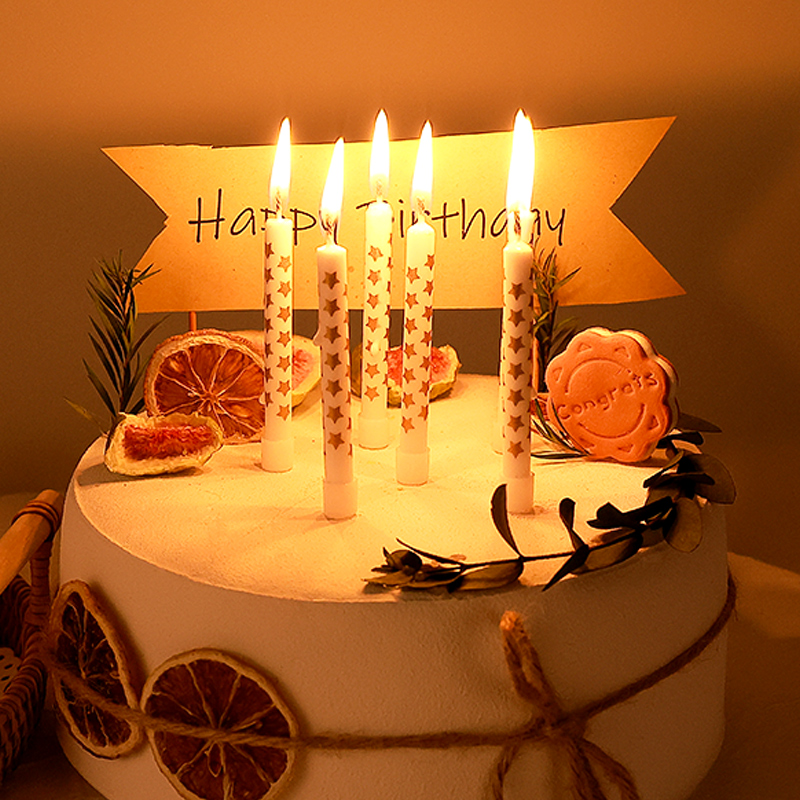 Birthday Cake Decoration Surprise Candle Creativity Gilded Colorful Candle Children Party Baking West Point Romantic Candle