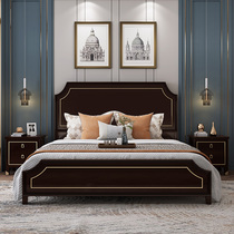 American solid wood bed Light luxury style Princess bed Air pressure high box storage integrated master bedroom king bed Modern simple double bed
