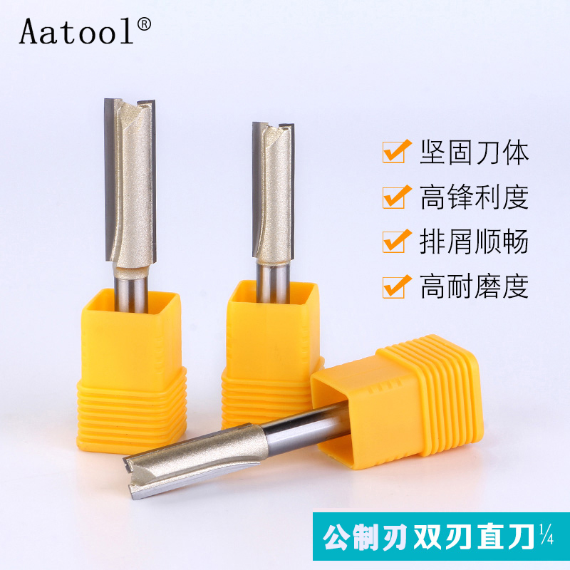 Aatool Alloy Straight Knife 1 4 Male Blade Double Blade Knife 6 35 Woodworking Knife Engraving Machine Open Material Knife Tungsten Steel Milling Cutter