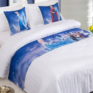 碧谊卡通 爱莎 酒店床尾巾床旗床尾垫床盖床尾装饰条亲子房搭巾