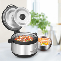Taiwan Sandman thickened stewing pot large capacity ultra-long insulation bucket Household stainless steel insulation carrying pot portable