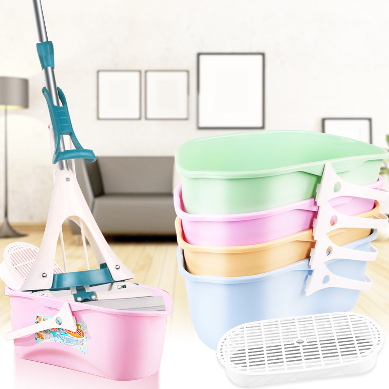 Household rectangular mop bucket thickened sponge mop cleaning bucket Plastic shabu mop mop bucket mop pool basin