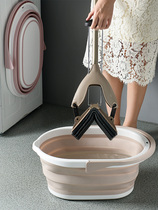 Folding bucket large capacity travel portable bath water storage tank household plastic thick hand fishing car wash bucket