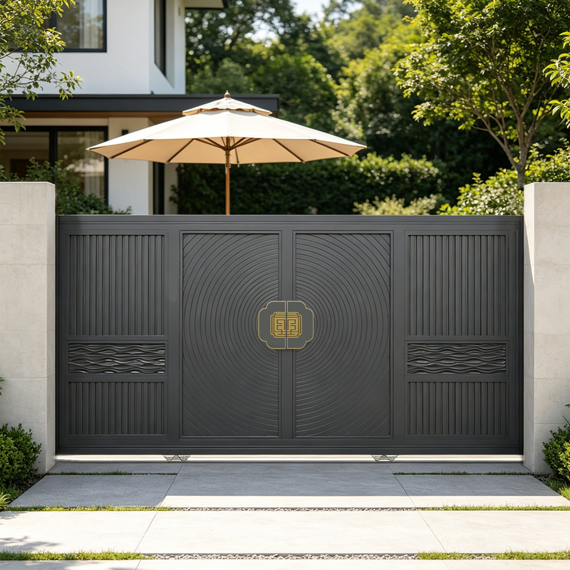 High-End Suspended Sliding Aluminum Alloy Door, Outdoor Sliding Electric Courtyard Door, Villa Smart Garage Electric Door