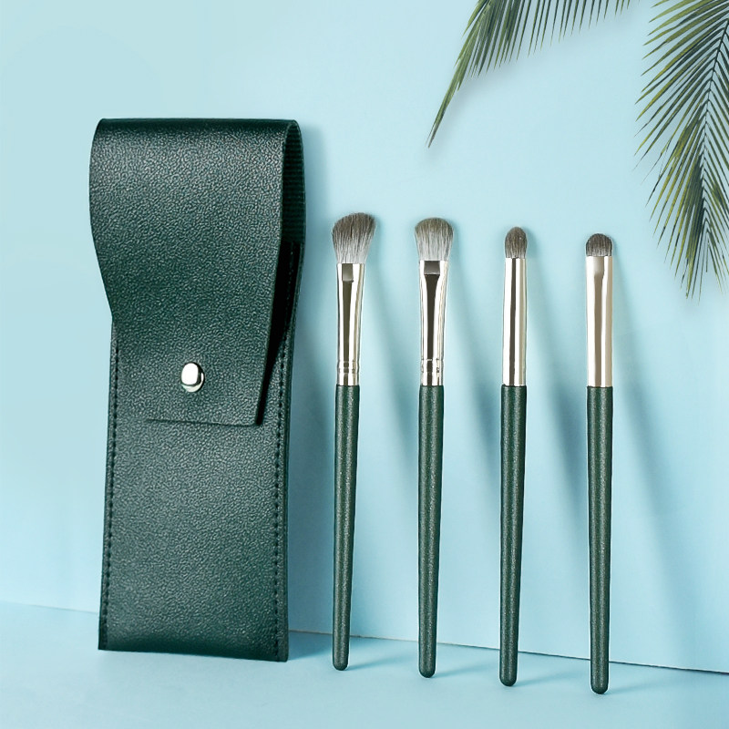 Idolan 4 eye brush suit soft hair fainting detail nose and shadow eye shadow brush with portable eye brush eye makeup brush